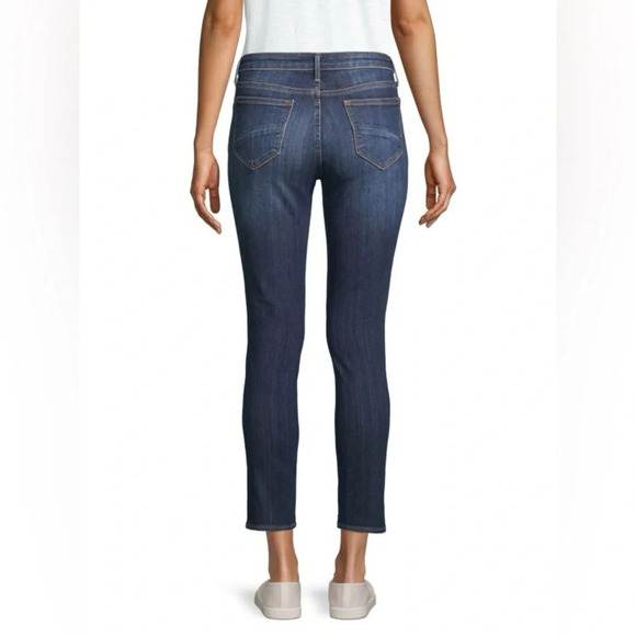 Driftwood Jackie Mid Rise Embroidered Floral Denim Jeans  - W26 - Picture 2 of 11